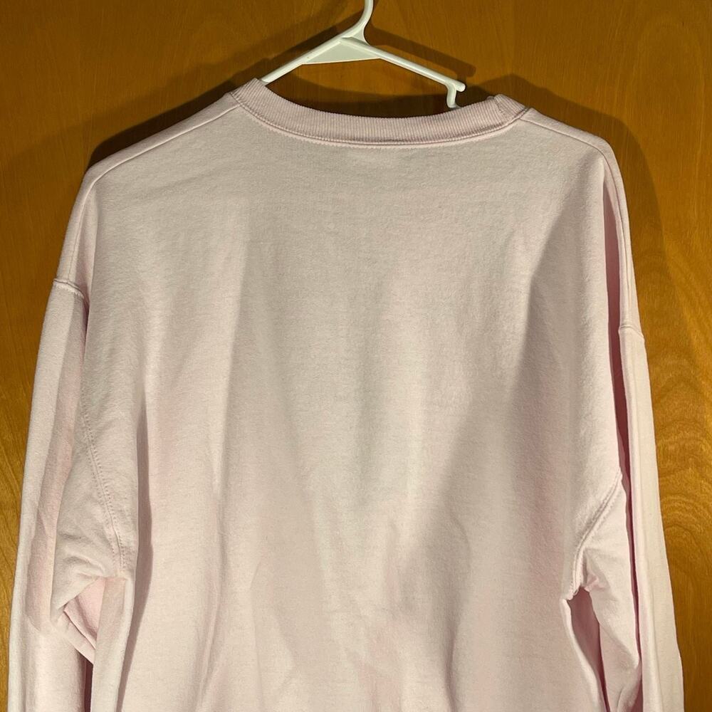 Vintage Jerzees He is Risen Jesus Christ Cross Sweater Sweatshirt Pink Medium - Picture 9 of 10